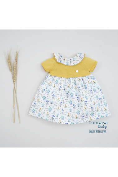 VESTIDO MOSTAZA PANGASA CON BRAGUITA 
